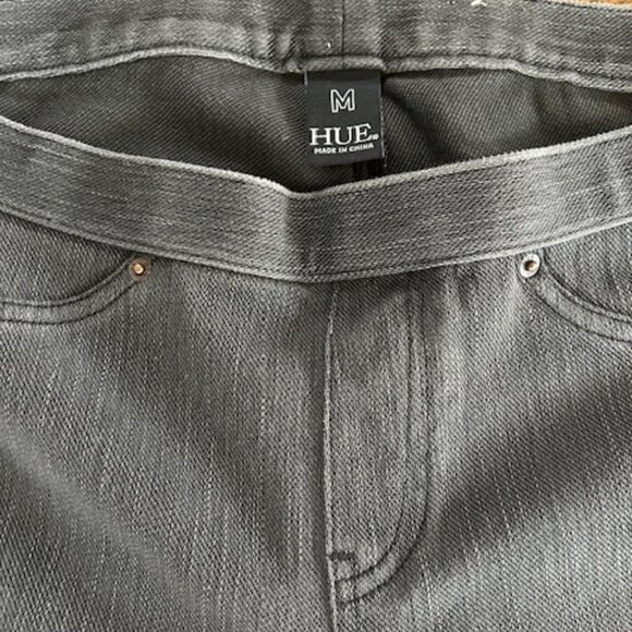 Hue Denim Black/Dark Gray Skinny Jeans Leggings / Size Medium - Picture 2 of 3